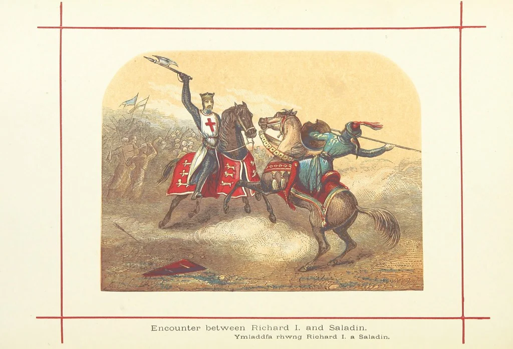 An illustration from A History of England for the Young, 1872, leaf 144