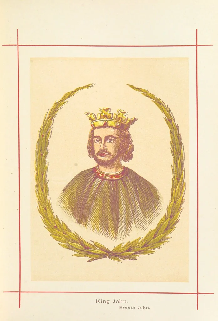 An illustration from A History of England for the Young, 1872, leaf 161