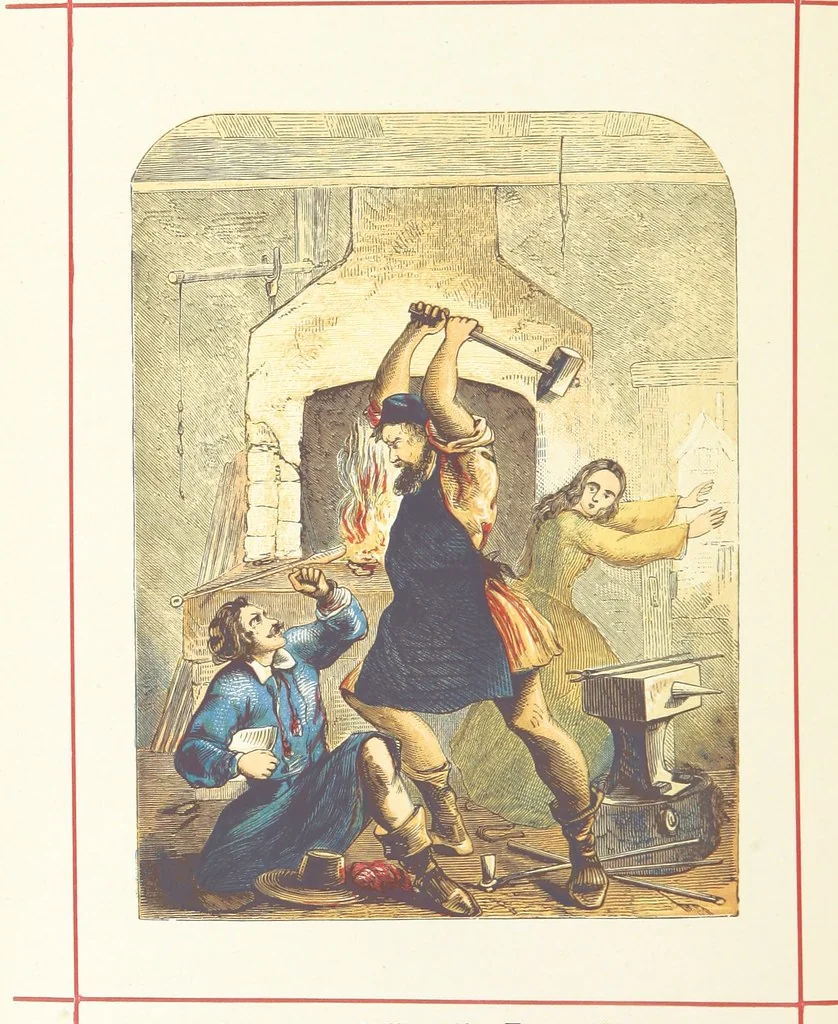 An illustration from A History of England for the Young, 1872, leaf 308
