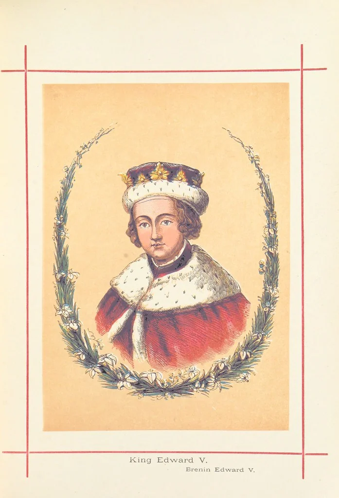 An illustration from A History of England for the Young, 1872, leaf 447