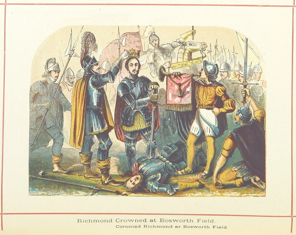 An illustration from A History of England for the Young, 1872, leaf 466