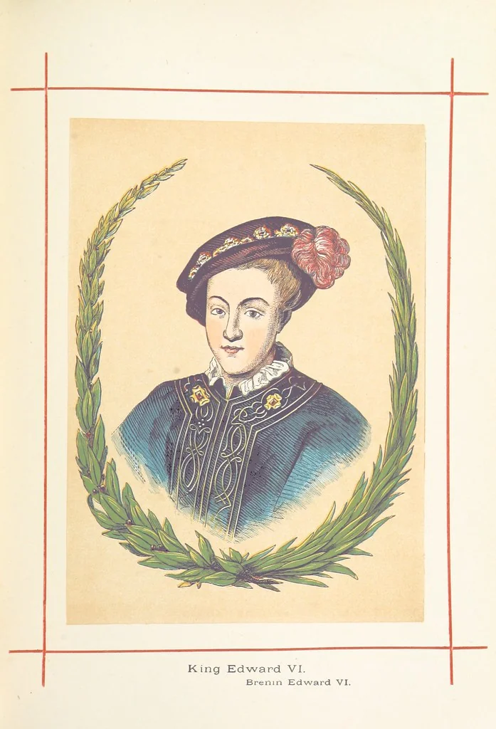 An illustration from A History of England for the Young, 1872, leaf 573