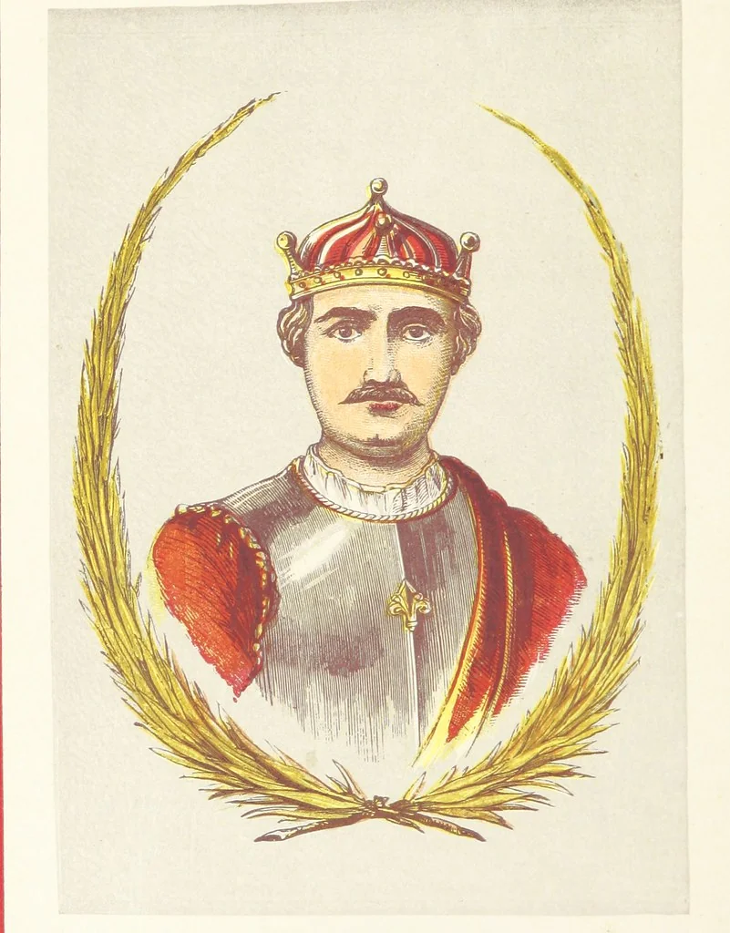 An illustration from A History of England for the Young, 1872, leaf 66