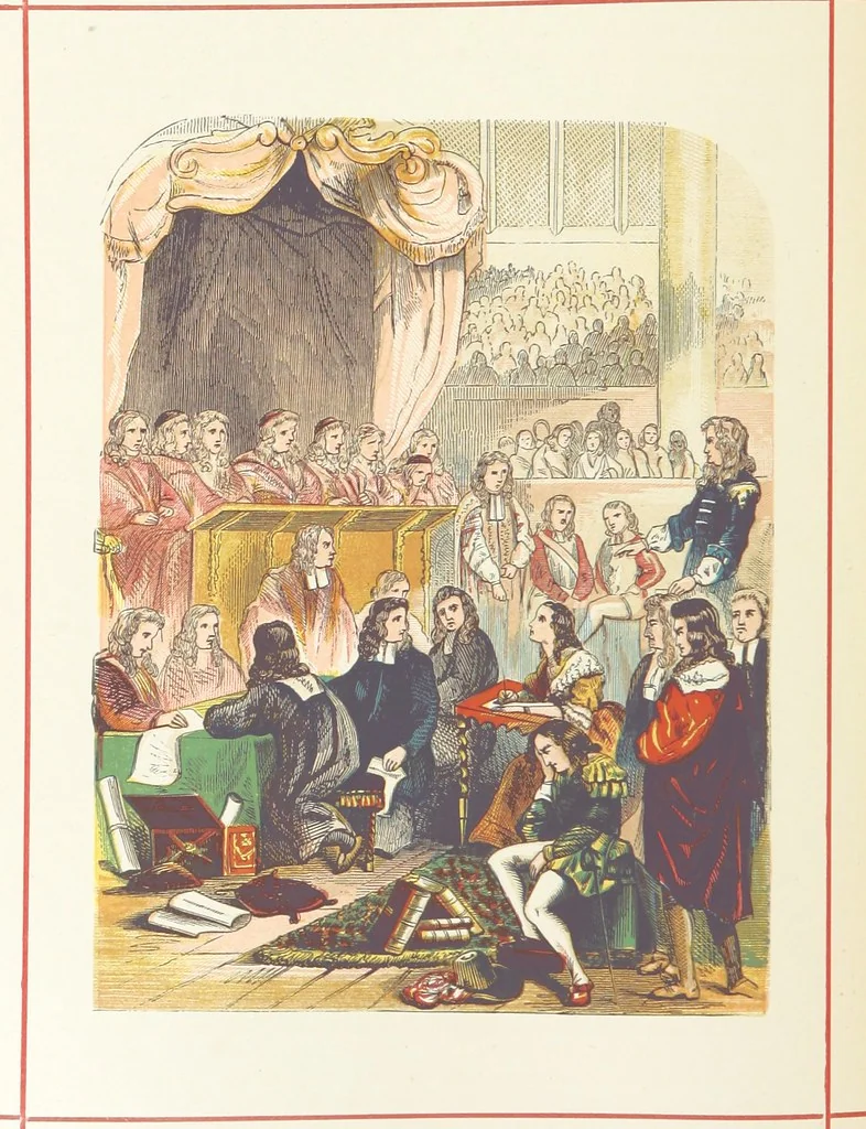 An illustration from A History of England for the Young, 1872, leaf 176