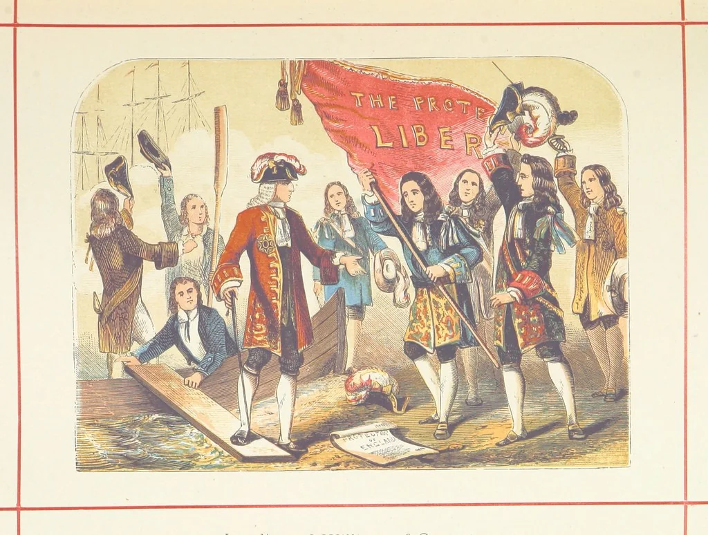 An illustration from A History of England for the Young, 1872, leaf 197