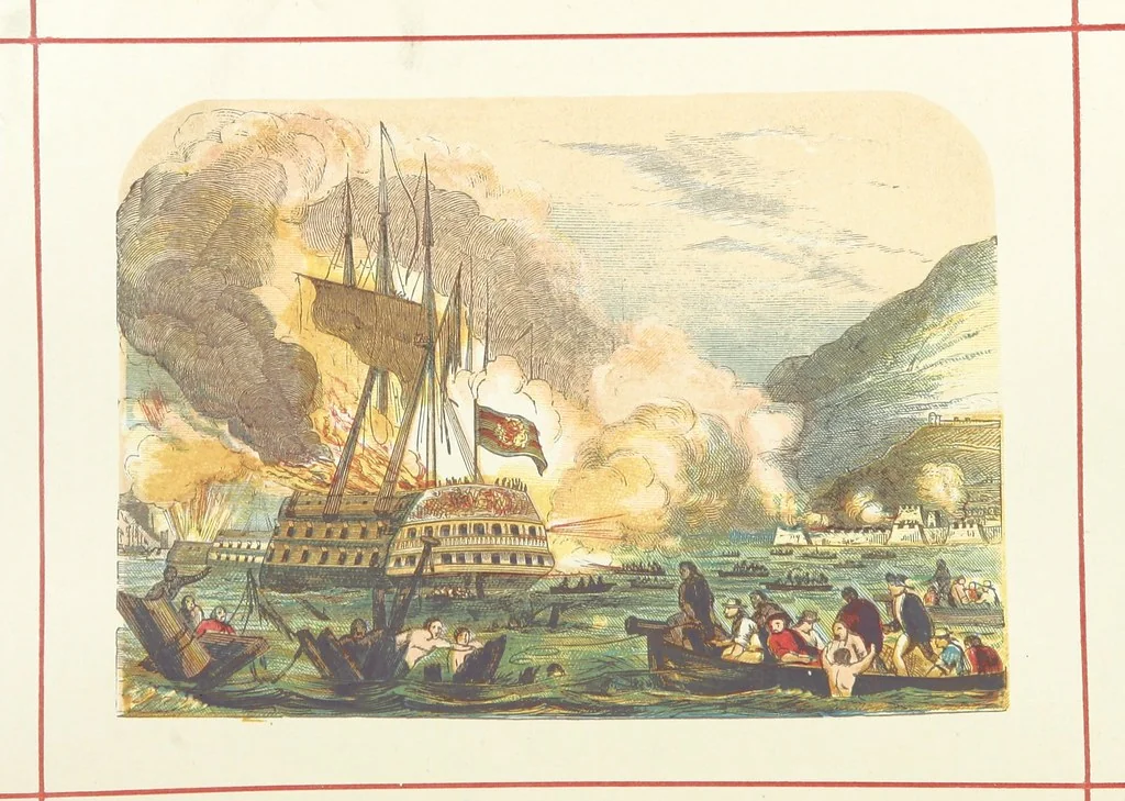 An illustration from A History of England for the Young, 1872, leaf 238