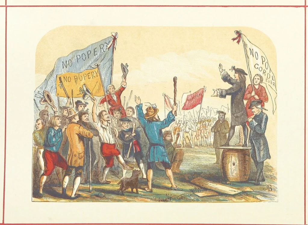 An illustration from A History of England for the Young, 1872, leaf 322