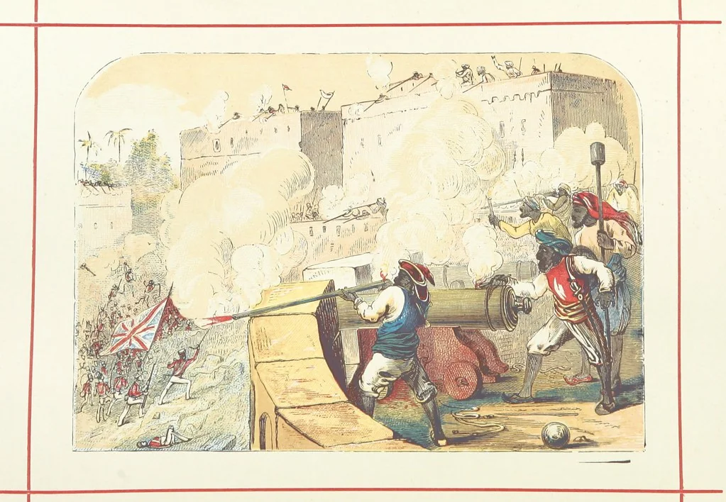 An illustration from A History of England for the Young, 1872, leaf 422