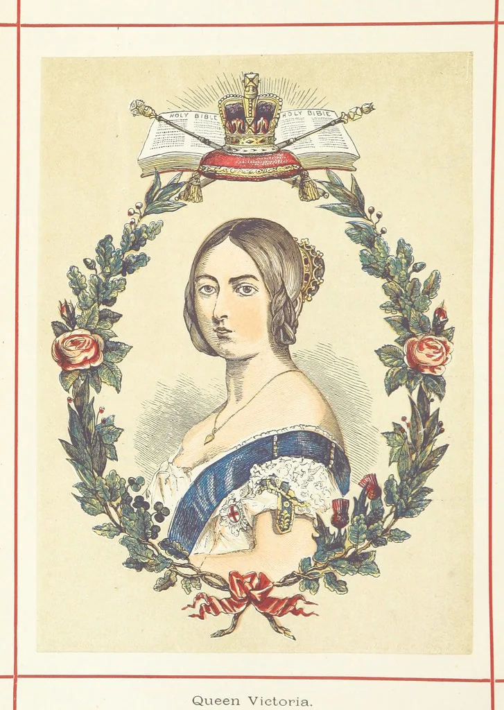 An illustration from A History of England for the Young, 1872, leaf 8