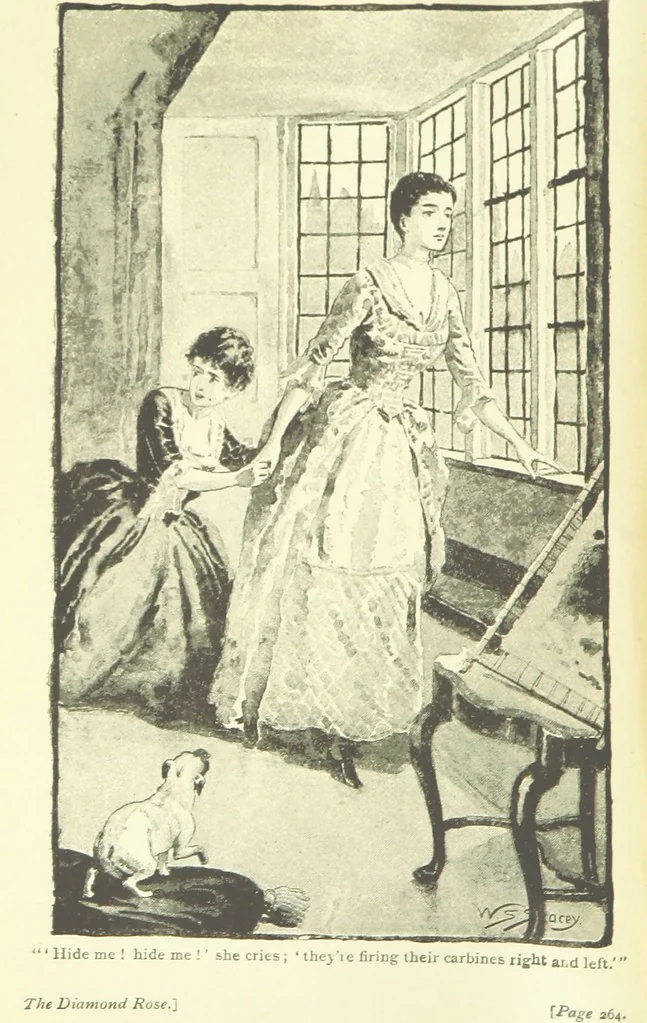 An illustration from The Diamond Rose: a life of love and duty, 1890, leaf 8