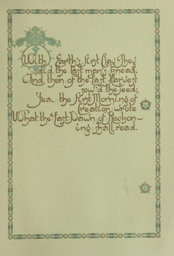 An illustration from Rubáiyát of Omar Khayyám. Presented by Willy Pogány, 1913, leaf 79