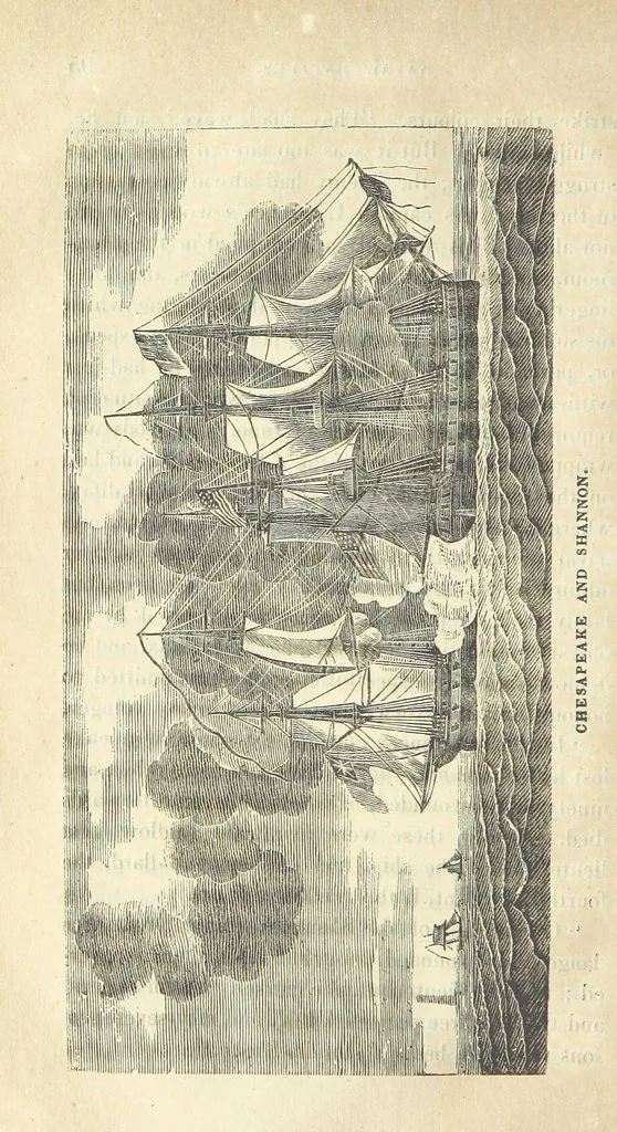 An illustration from The Naval Temple: containing a complete history of the battles fought by the Navy of the United States from ... 1794 to the present time ... [By H. Kimball.] With ... engravings, etc, 1837, leaf 104