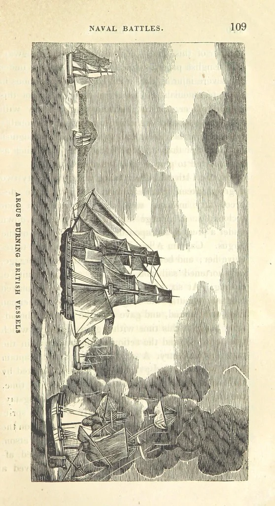 An illustration from The Naval Temple: containing a complete history of the battles fought by the Navy of the United States from ... 1794 to the present time ... [By H. Kimball.] With ... engravings, etc, 1837, leaf 117