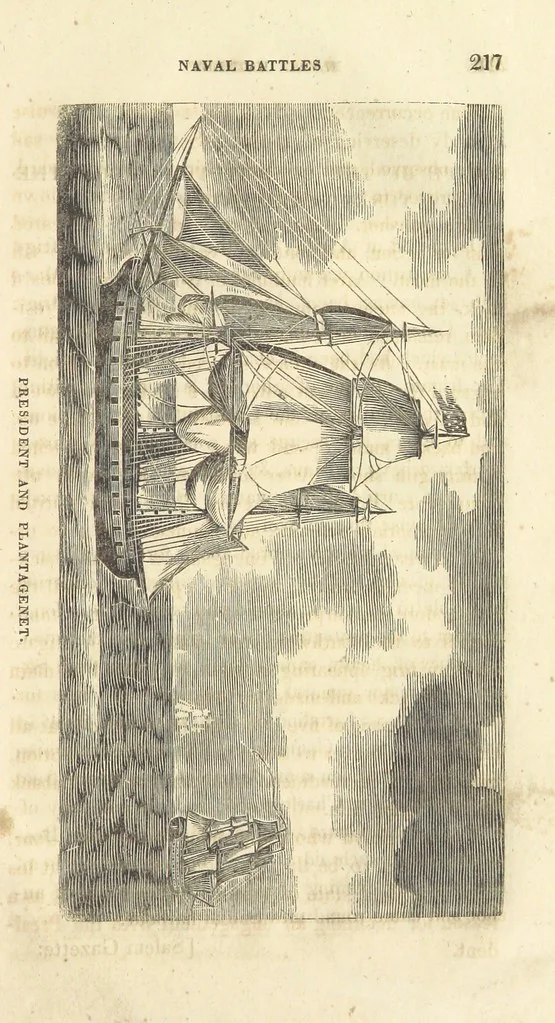 An illustration from The Naval Temple: containing a complete history of the battles fought by the Navy of the United States from ... 1794 to the present time ... [By H. Kimball.] With ... engravings, etc, 1837, leaf 225