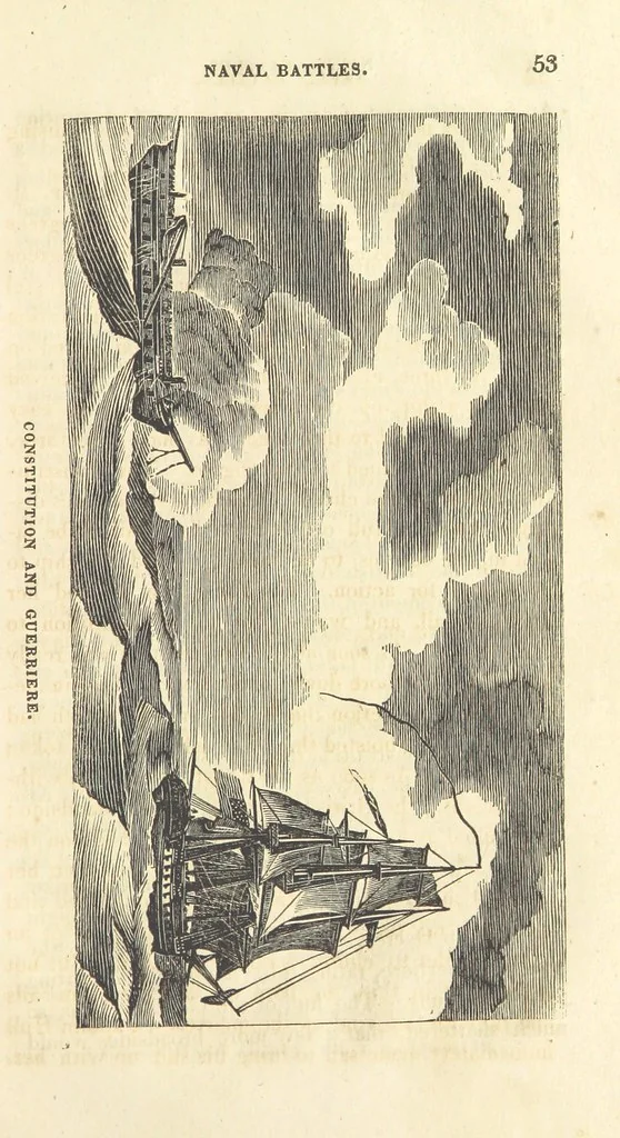 An illustration from The Naval Temple: containing a complete history of the battles fought by the Navy of the United States from ... 1794 to the present time ... [By H. Kimball.] With ... engravings, etc, 1837, leaf 59