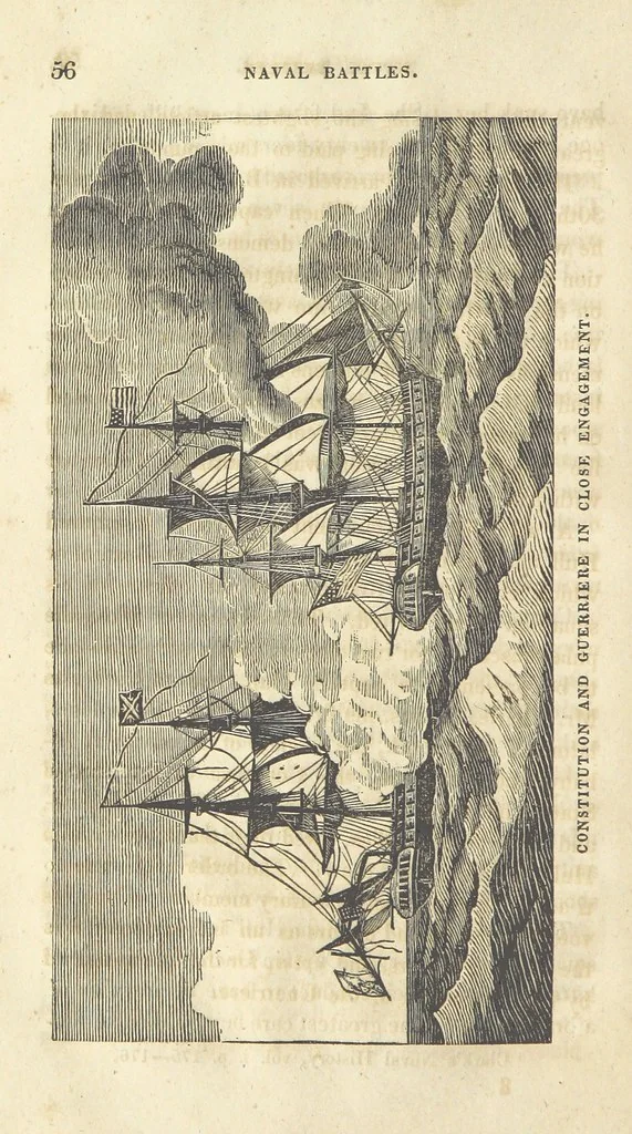 An illustration from The Naval Temple: containing a complete history of the battles fought by the Navy of the United States from ... 1794 to the present time ... [By H. Kimball.] With ... engravings, etc, 1837, leaf 62