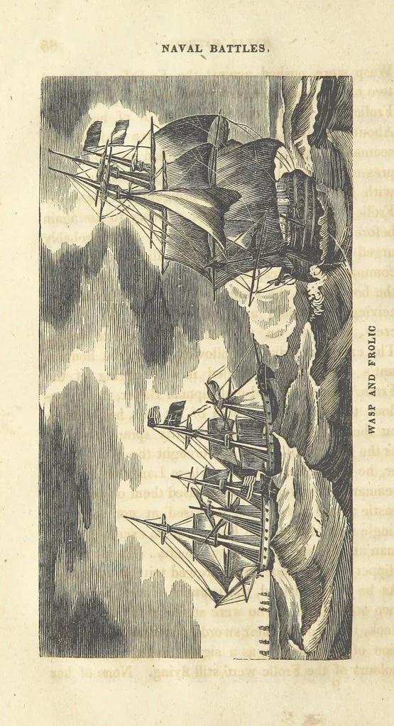 An illustration from The Naval Temple: containing a complete history of the battles fought by the Navy of the United States from ... 1794 to the present time ... [By H. Kimball.] With ... engravings, etc, 1837, leaf 72