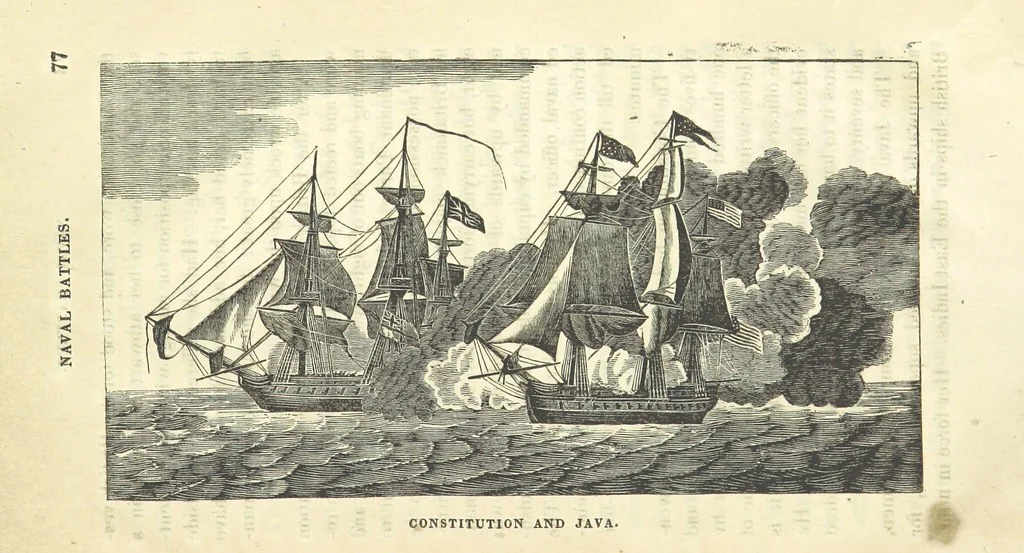 An illustration from The Naval Temple: containing a complete history of the battles fought by the Navy of the United States from ... 1794 to the present time ... [By H. Kimball.] With ... engravings, etc, 1837, leaf 85