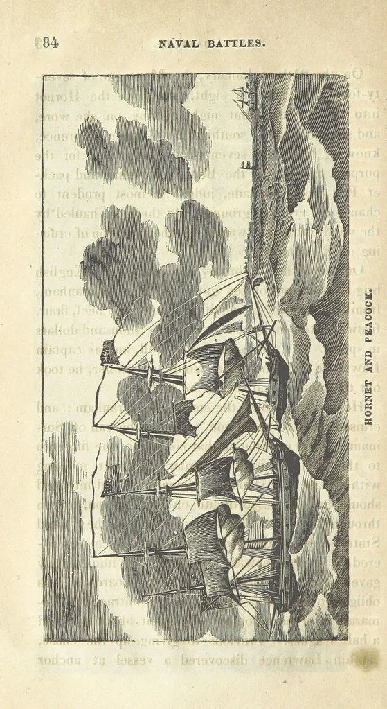 An illustration from The Naval Temple: containing a complete history of the battles fought by the Navy of the United States from ... 1794 to the present time ... [By H. Kimball.] With ... engravings, etc, 1837, leaf 92