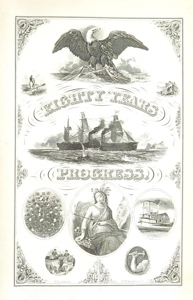 An illustration from Eighty Years' Progress of the United States: a family record of American industry, energy and enterprise ... By eminent literary men [C. L. Flint and others] ... Embellished with ... engravings, etc, 1868, leaf 13