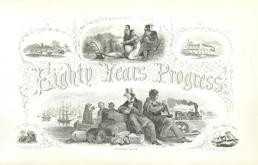 An illustration from Eighty Years' Progress of the United States: a family record of American industry, energy and enterprise ... By eminent literary men [C. L. Flint and others] ... Embellished with ... engravings, etc, 1868, leaf 10