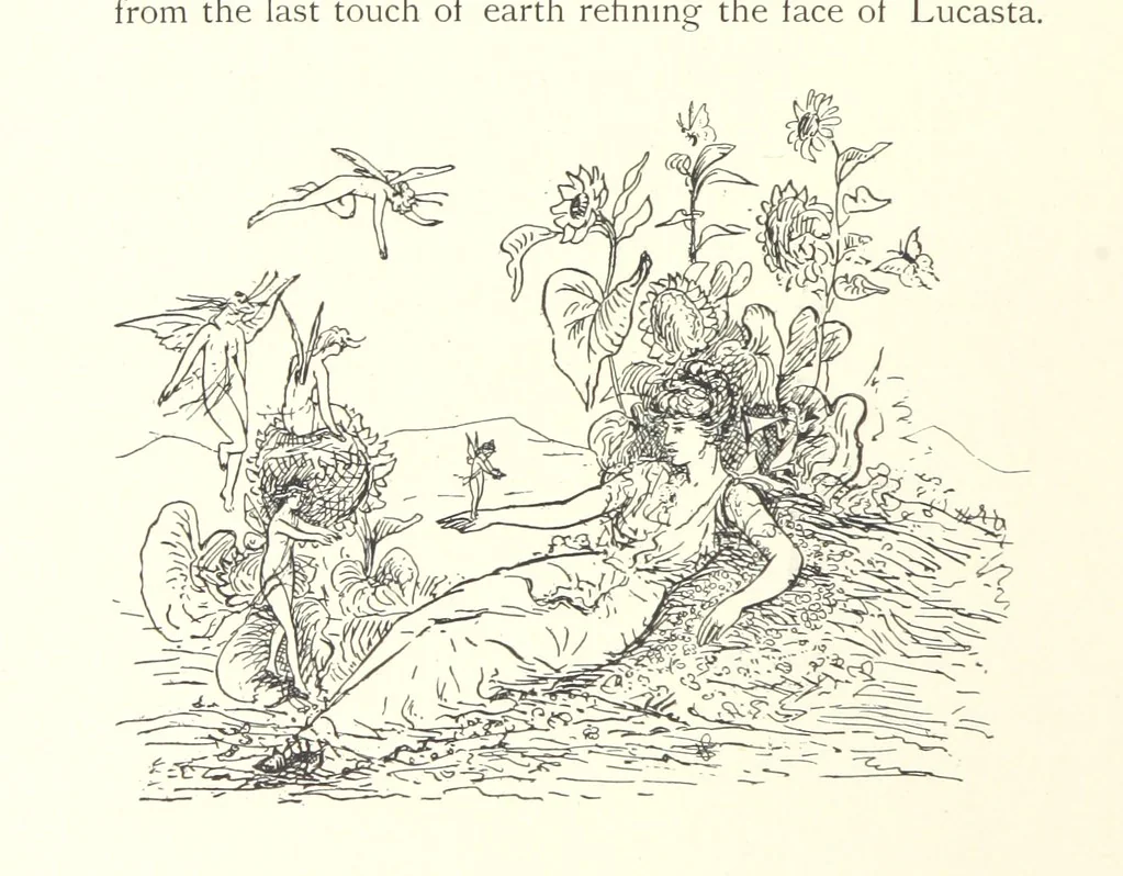 An illustration from Belle and the Dragon. An elfin comedy, 1894, leaf 122