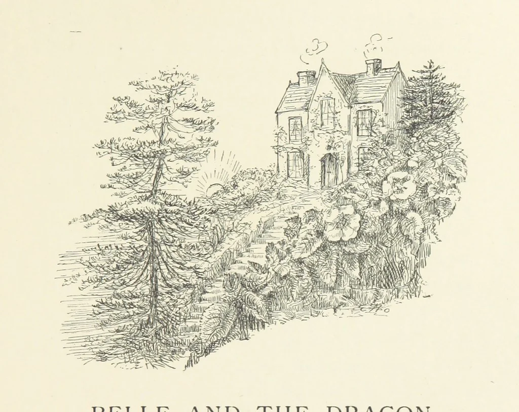 An illustration from Belle and the Dragon. An elfin comedy, 1894, leaf 13