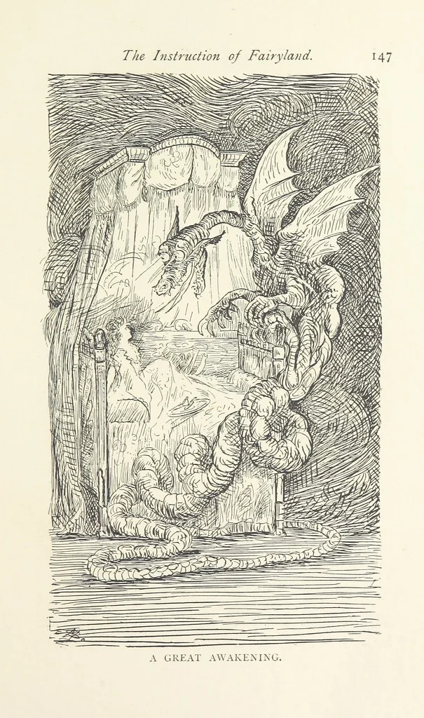 An illustration from Belle and the Dragon. An elfin comedy, 1894, leaf 151