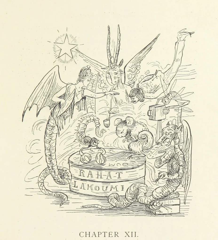 An illustration from Belle and the Dragon. An elfin comedy, 1894, leaf 189