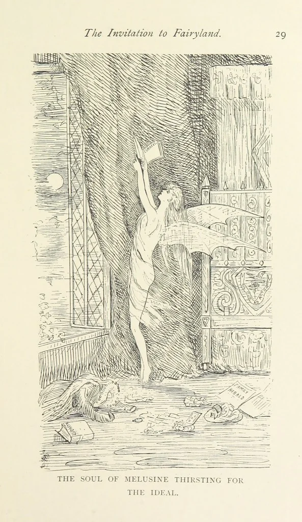 An illustration from Belle and the Dragon. An elfin comedy, 1894, leaf 33