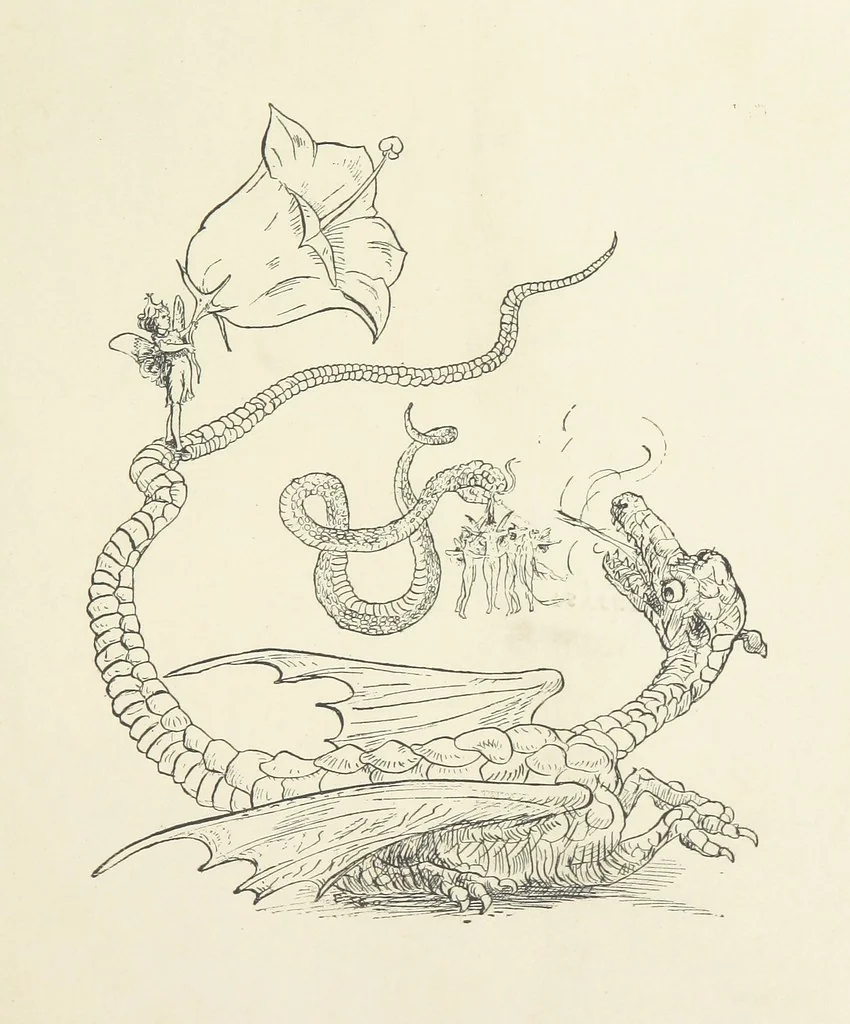 An illustration from Belle and the Dragon. An elfin comedy, 1894, leaf 5