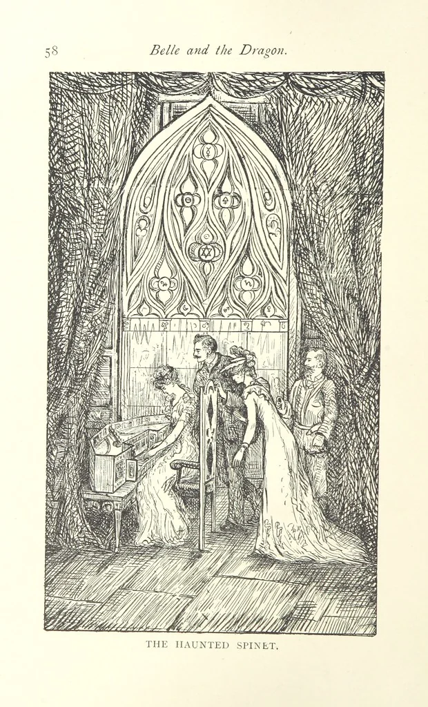 An illustration from Belle and the Dragon. An elfin comedy, 1894, leaf 62