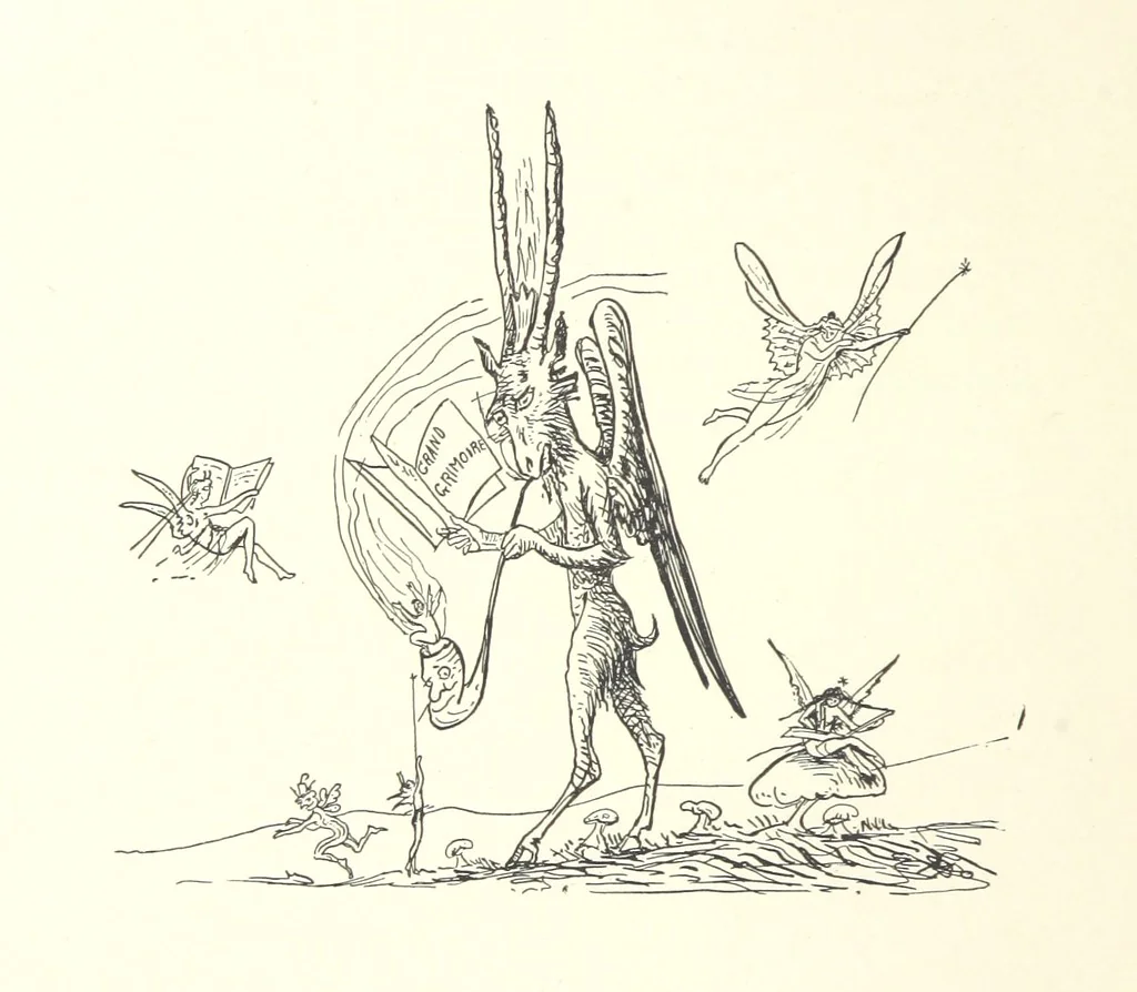 An illustration from Belle and the Dragon. An elfin comedy, 1894, leaf 68