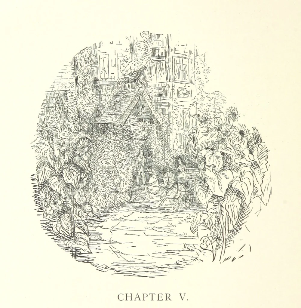 An illustration from Belle and the Dragon. An elfin comedy, 1894, leaf 82