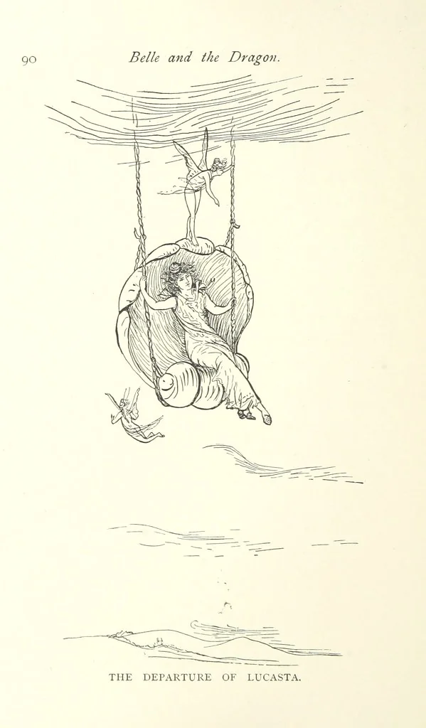 An illustration from Belle and the Dragon. An elfin comedy, 1894, leaf 94