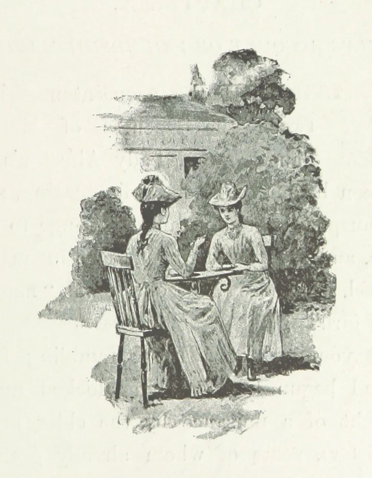 An illustration from A Sage of Sixteen, etc, 1889, leaf 129