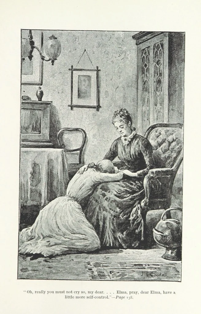 An illustration from A Sage of Sixteen, etc, 1889, leaf 155