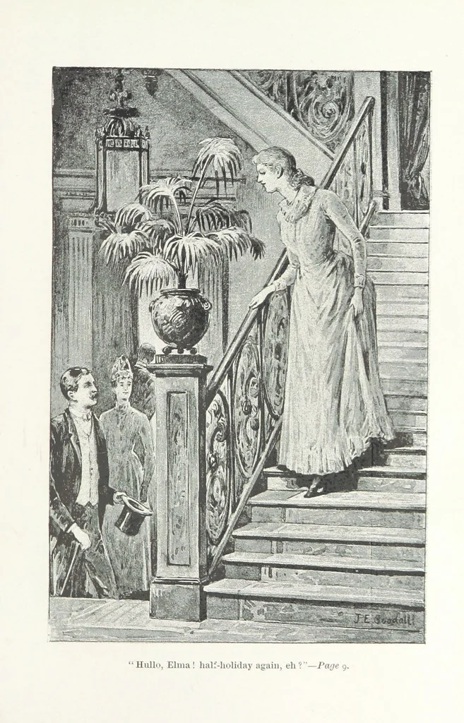 An illustration from A Sage of Sixteen, etc, 1889, leaf 17