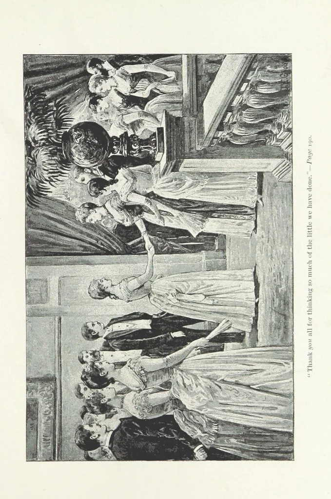 An illustration from A Sage of Sixteen, etc, 1889, leaf 213