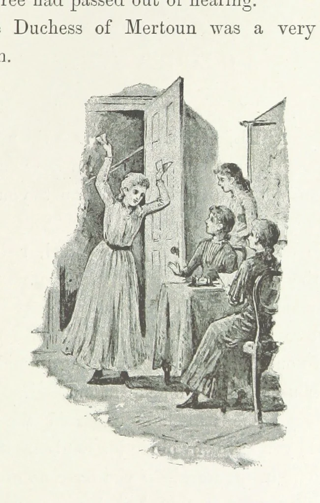 An illustration from A Sage of Sixteen, etc, 1889, leaf 215
