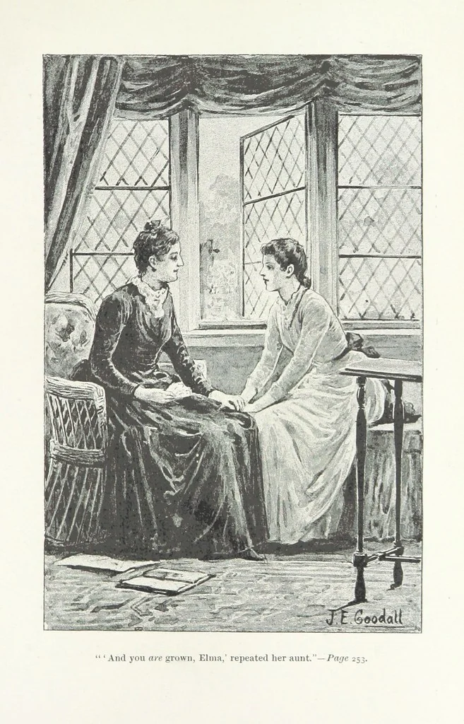 An illustration from A Sage of Sixteen, etc, 1889, leaf 287