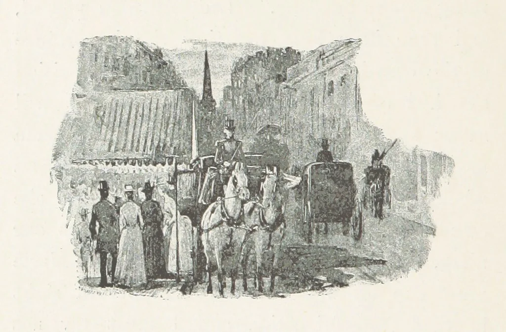 An illustration from A Sage of Sixteen, etc, 1889, leaf 64