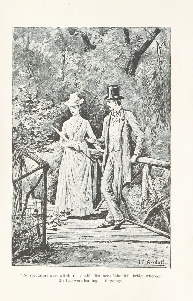 An illustration from A Sage of Sixteen, etc, 1889, leaf 8