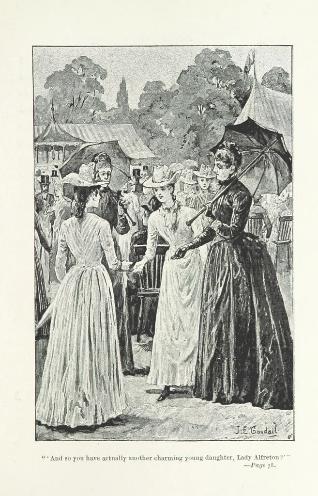 An illustration from A Sage of Sixteen, etc, 1889, leaf 91