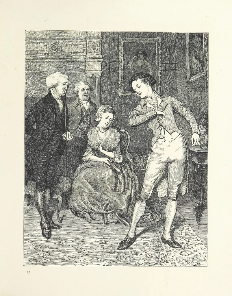 An illustration from Pictures from English Literature ... With twenty illustrations, by J. C. Horsley, E. M. Ward, W. F. Yeames, etc, 1870, leaf 131