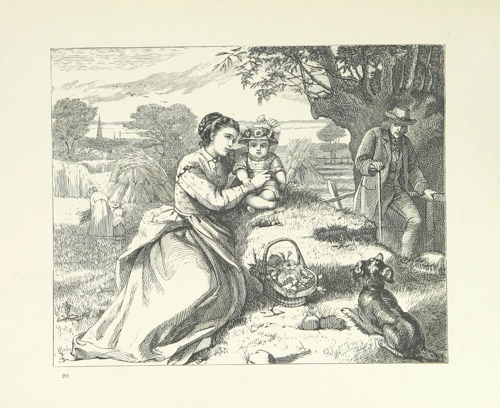 An illustration from Pictures from English Literature ... With twenty illustrations, by J. C. Horsley, E. M. Ward, W. F. Yeames, etc, 1870, leaf 207