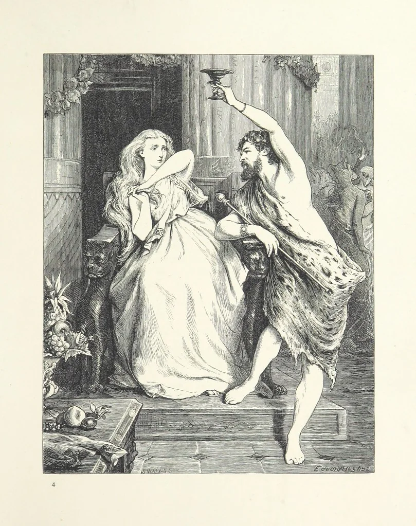 An illustration from Pictures from English Literature ... With twenty illustrations, by J. C. Horsley, E. M. Ward, W. F. Yeames, etc, 1870, leaf 57