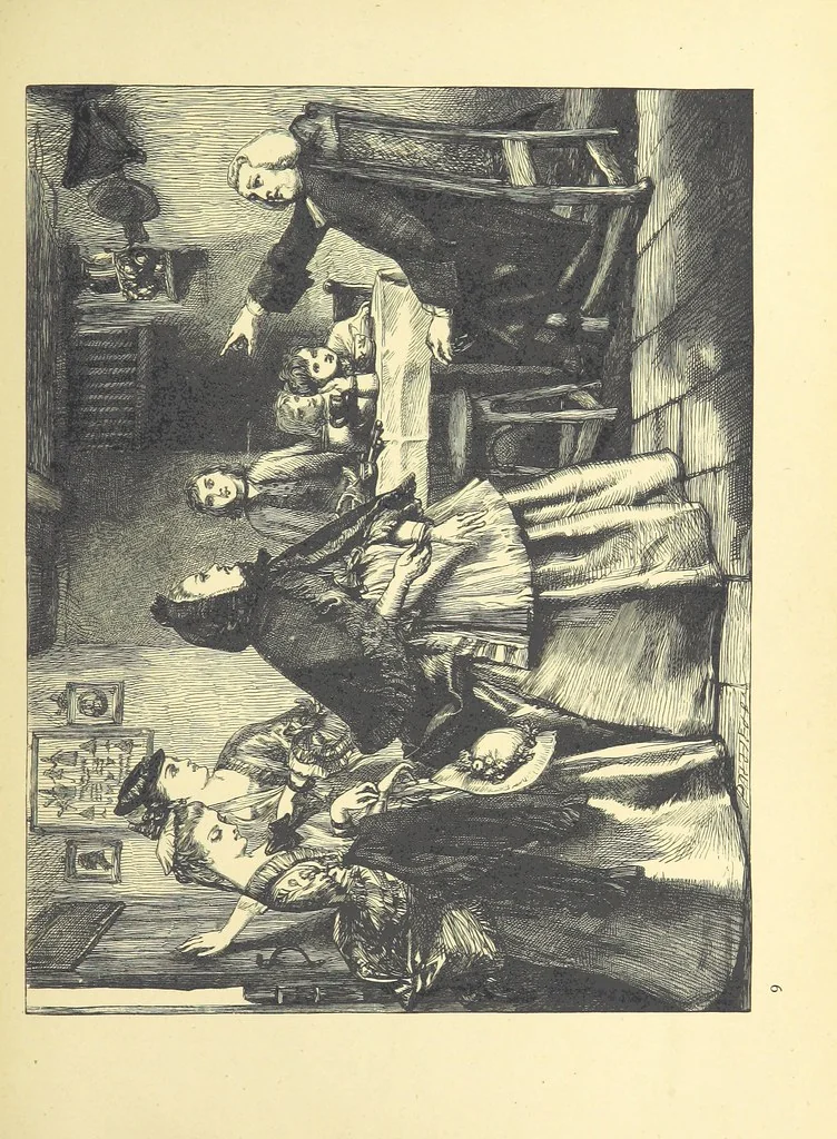 An illustration from Pictures from English Literature ... With twenty illustrations, by J. C. Horsley, E. M. Ward, W. F. Yeames, etc, 1880, leaf 101