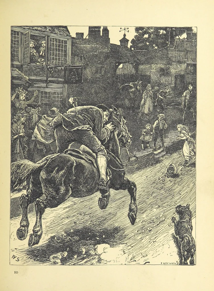 An illustration from Pictures from English Literature ... With twenty illustrations, by J. C. Horsley, E. M. Ward, W. F. Yeames, etc, 1880, leaf 113