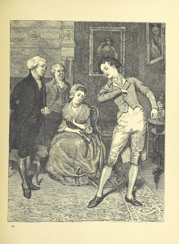 An illustration from Pictures from English Literature ... With twenty illustrations, by J. C. Horsley, E. M. Ward, W. F. Yeames, etc, 1880, leaf 133
